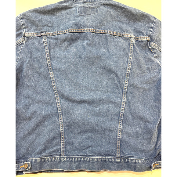 Vintage 90s Wrangler Jacket Mens 2XL Blue Denim Corduroy Collar Western Cowboy - Picture 11 of 12
